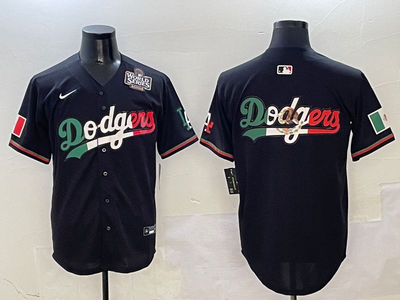 Men Los Angeles Dodgers Blank Black Mexico Second generation Nike 2025 MLB Jersey style 9